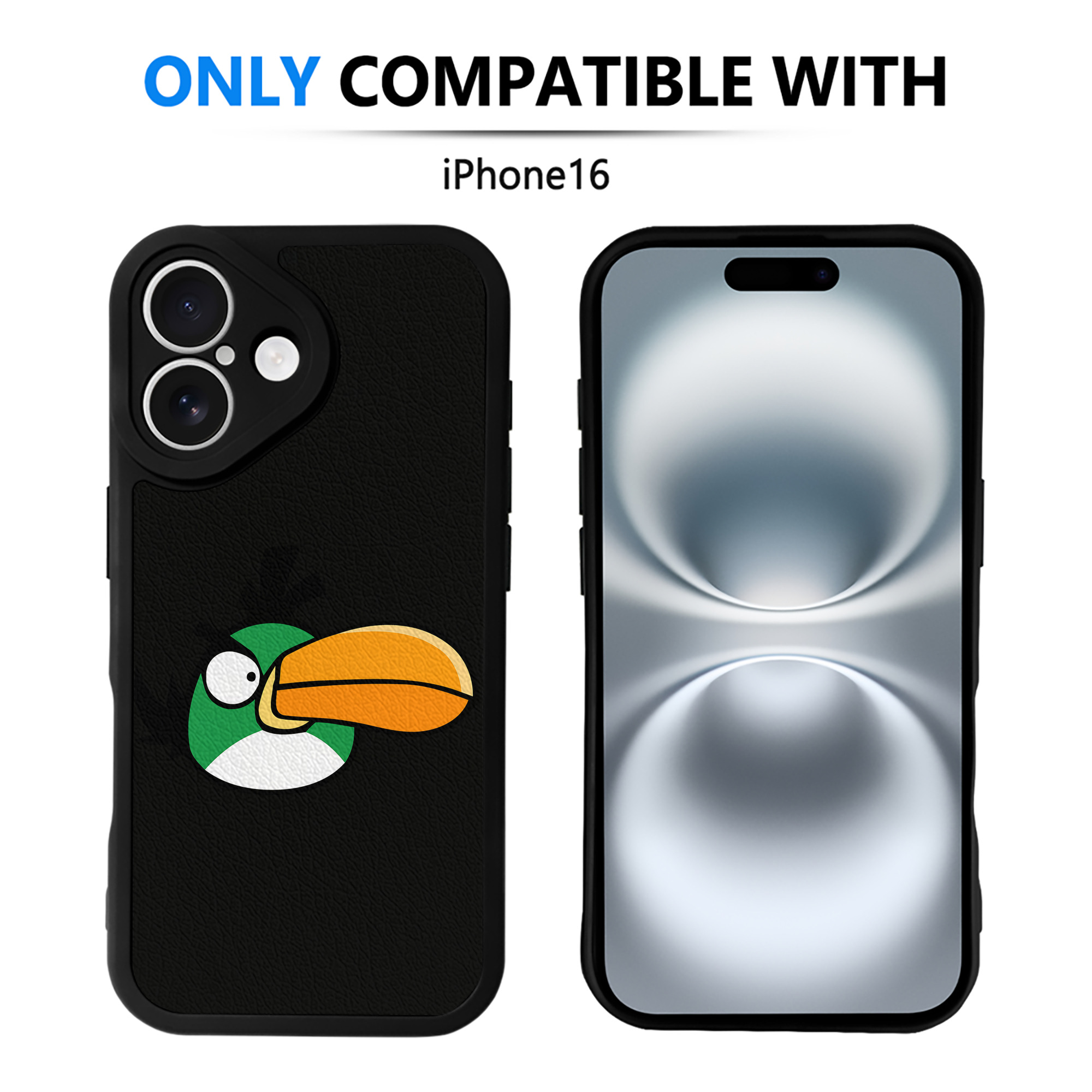 （画像用） Angry Birds アングリーバード 【iPhone 16シリーズ対応】シリコンスマホケース（レザー調） 材質：シリコン